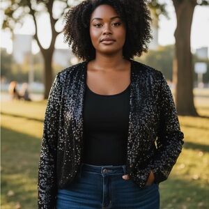 Alex Evenings.
All Day Night Sequin Jacket.